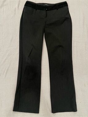 Express Editor Dark Grey with Black Belt Area Pants - 2S